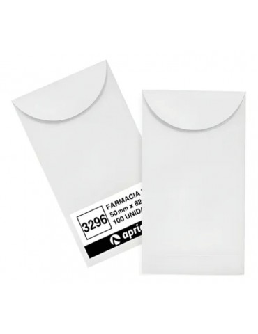 SOBRE FARMACIA Nº 1B 82X50MM X100